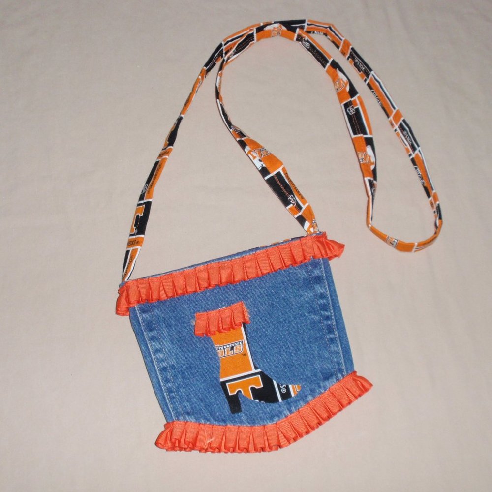 Tennessee Vols Crossbody Bag Denim Jeans Handmade Upcycled